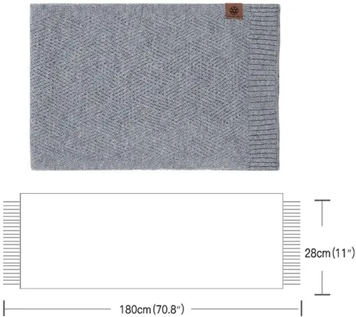 Vista 25 de Bufanda de punto de lana, gorro de esquí, guantes táctiles para invierno, para mujer y hombre