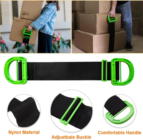 Vista 8 de Correas de hombro para muebles, Correa de hombro de una persona para levantar y mover con asas ajustables para arnés para mover muebles
