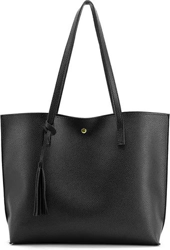 Vista 2 de Womens Purses and Handbags Faux Leather PU Tote Bag Sets for Women Crossbody Bags Satchel Purse 2Pcs