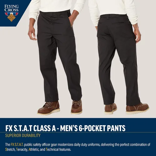 Vista 5 de FX STAT - Pantalón de policía para hombre, aplicación de la ley, EMS, clase A, 6 bolsillos, sin dobladillo