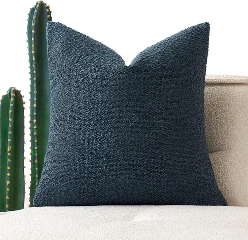 Vista 41 de MIULEE Funda de almohada texturizada con diseño de boucle, color azul aguamarina, funda de almohada lumbar sólida, decorativa de primavera, suave