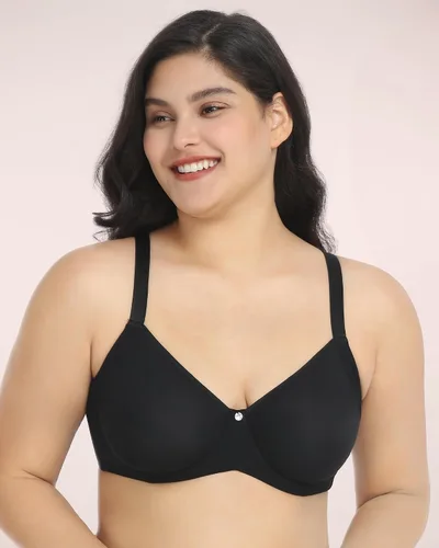 Vista 3 de HSIA Brasier minimizador para mujer, cobertura completa, brasier sin forro de talla grande con aros