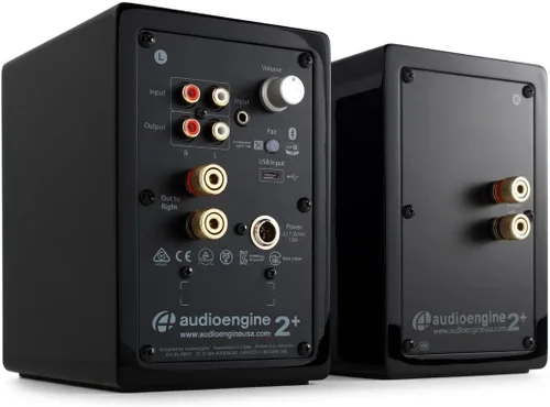 Vista 2 de Audioengine Altavoces de escritorio Bluetooth A2, estéreo compacto, negro