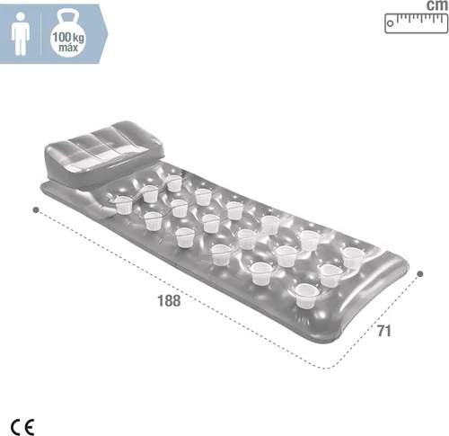 Vista 3 de Intex 58894EP - Colchón francés de 18 bolsillos para tumbona de piscina con reposacabezas