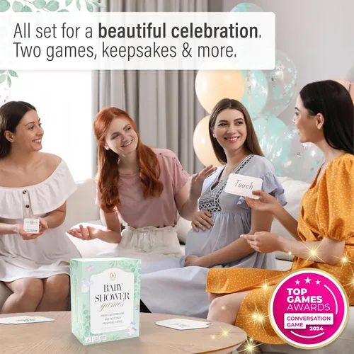 Vista 3 de Juegos de Baby Shower - Tarjetas de preguntas y predicciones para mamás, juegos de revelación de género para niños o niñas, género neutro