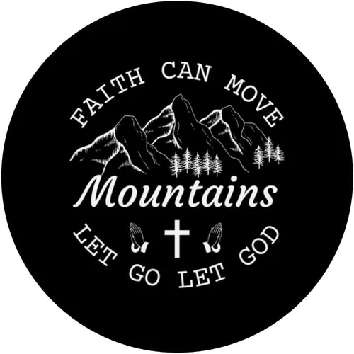 Vista 3 de Faith Can Move Mountains Let Go Let God PopSockets intercambiables PopGrip