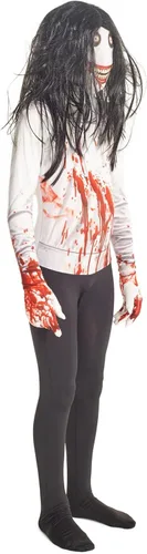 Vista 8 de Morphsuits Disfraz de Jeff The Killer para niños, disfraz de cuerpo aterrador, disfraces aterradores para niños, niños