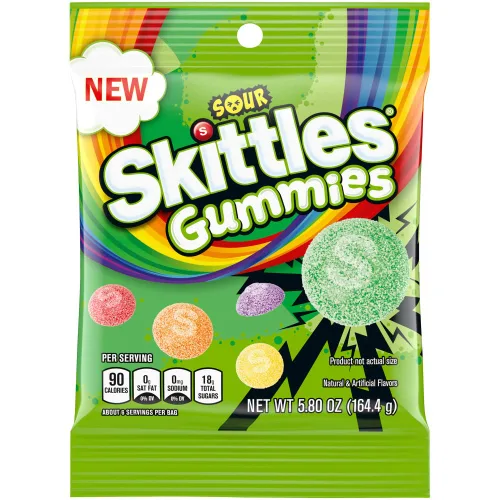 Vista 11 de Skittles - Bolsa de gomitas de caramelo, original, 5.8 onzas