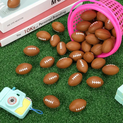 Vista 7 de Civaner 500 minibolas de fútbol de espuma a granel de 1.46 x 1 pulgadas, pelota de estrés deportiva pequeña para regreso a clases, primer año