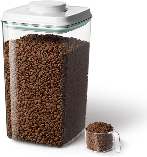 Vista 10 de Ankou Recipiente hermético de almacenamiento de alimentos para perros, 2.8 cuartos de galón, tapa pop de un solo toque, sin BPA, recipiente