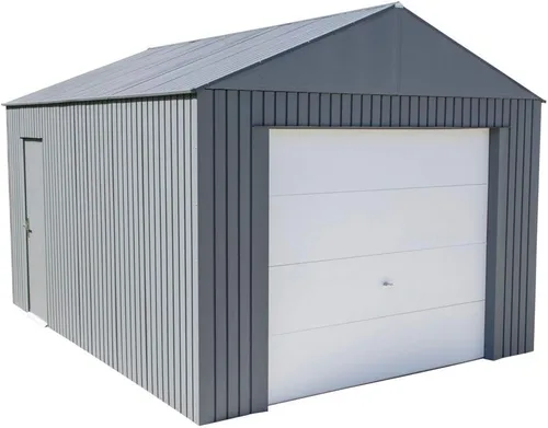 Vista 11 de Sojag Everest Galvalume Steel de 12 x 10 pies con paredes extra altas para garaje, edificio de almacenamiento, carbón