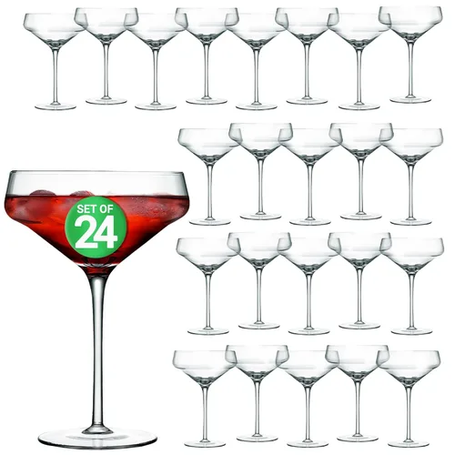 Vista 7 de NutriChef Kitchen Elegant Crystal - 16 vasos de Martini sin plomo, aptos para lavavajillas, 10 onzas, 4.88 pulgadas de diámetro, soplados a mano