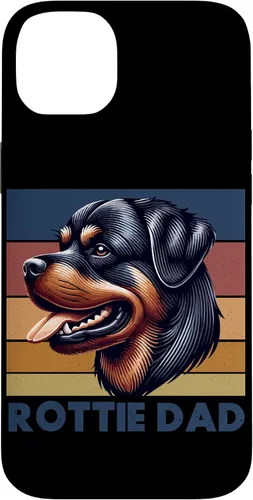 Vista 15 de Rottweiler Dad Rottie Father Dog Parent Father's Day Retro Case for iPhone 16