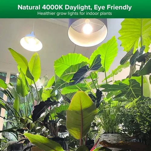 Vista 2 de SANSI Bombilla de cultivo con tecnología COC, lámpara de cultivo de espectro completo de 10 W (equivalente a 150 W) con lente óptica para alto PPFD