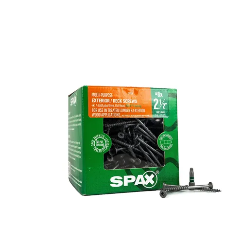 Vista 36 de SPAX Tornillos de madera para cubierta de cabeza plana exterior #8 x 1-1/2 pulgadas, construcción Torx T-Star Plus (550 EA) broca de 3 libras
