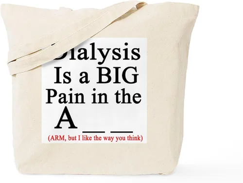 Vista 8 de CafePress Dialysisisabigpain - Bolsa de lona natural, bolsa de compras de tela, Caqui