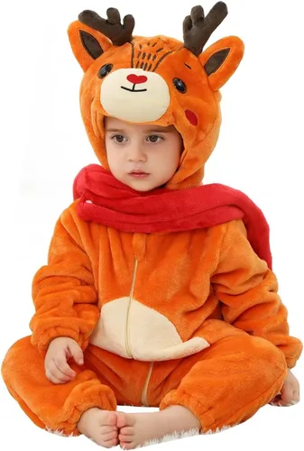 Vista 16 de Disfraz de bebé de Halloween para niños pequeños, rómper, mameluco para niños o niñas, ropa de animales, de 2 a 36 meses