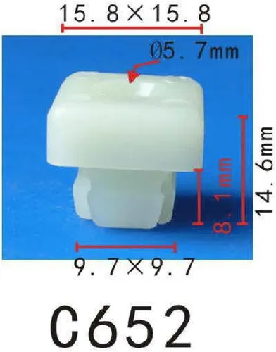 Vista 94 de Autobahn88 - Clip de remache tipo push-in para parachoques, compatible con Renault (OEM: 054000001R) (Paquete de 20)