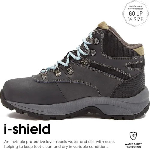 Vista 4 de HI-TEC Altitude VI I WP - Botas de senderismo impermeables de cuero para mujer, zapatos de sendero y mochilero