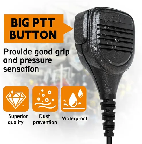 Vista 3 de Micrófono de altavoz IP56 para Motorola XTS1500 XTS2500 XTS3000 XTS3500 XTS5000 XTS5000r JT1000 HT1000 MTS2000 MTX9000 MTX960 PMMN4045B
