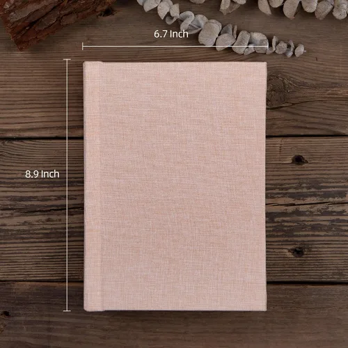 Vista 2 de Pssoss Álbum de fotos pequeño de 4 x 6 pulgadas con espacio de escritura con capacidad para 20 fotos, ideal para álbum temático de boda y álbum