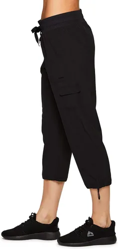 Vista 4 de RBX - Pantalón capri deportivo con cordón,ligero, con bolsillos y estilo cargo, para mujer