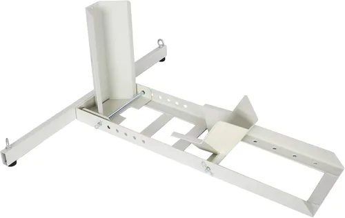 Vista 2 de Soporte ajustable para rueda de motocicleta, capacidad de 1800 libras, soporte de motocicleta resistente con 4 juegos de amarre, remolque de Blanco