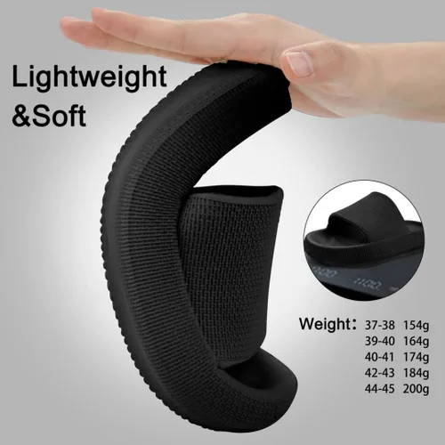 Vista 7 de Cloud Slides For Women and Men, Pillow Slippers Bathroom Slides, EVA Non Slip Thick Sole Platform Shoes