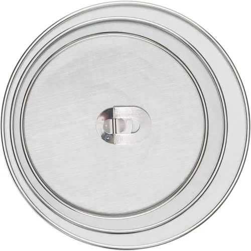 Vista 6 de 3 protectores contra salpicaduras para sartén con mango de silicona (9.8, 11.4, 13 pulgadas), protector de salpicaduras de grasa de acero inoxidable