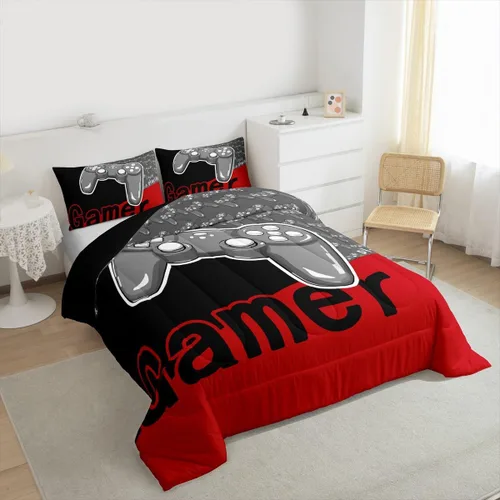 Vista 246 de Erosebridal Juego de edredón de hojas de cannabis, juego de ropa de cama de marihuana con estampado colorido de plantas, decoración bohemia de 2