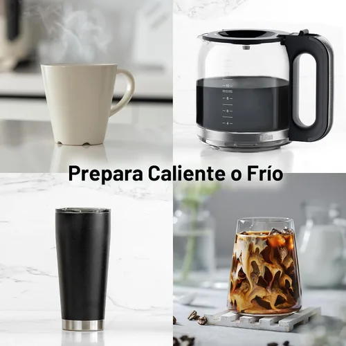 Vista 4 de Braun PureFlavor Cafetera programable de 14 tazas – Velocidad de preparación rápida, pantalla táctil, modos Bold y Brew-Over-Ice, jarra FlavorCarafe