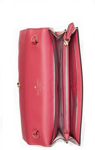 Vista 3 de Kate Spade Gemma - Cartera cruzada con cadena, Rosa.