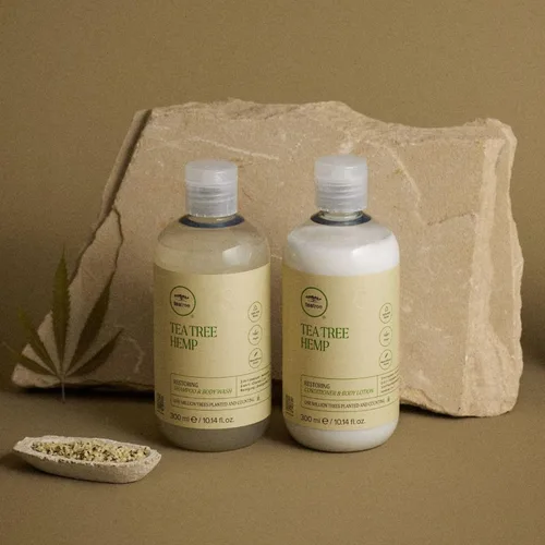 Vista 7 de Tea Tree Champú restaurador de cáñamo y gel de baño, limpiador 2 en 1, para todo tipo de cabello