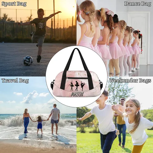 Vista 6 de Bolsas de baile personalizadas para niñas, bolsa de lona para gimnasio, impermeable, ajustable, bolsa de viaje, Sytle 2