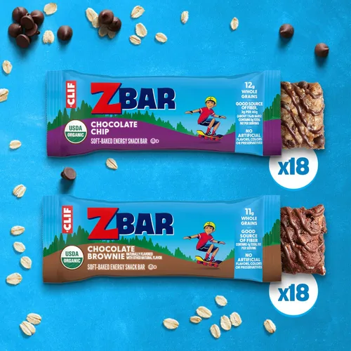 Vista 4 de Clif Kid Zbar Protein Barras de granola, orgánicas, sin OMG, aperitivo para lonchera, variado, barras de 1.27 onzas, 36