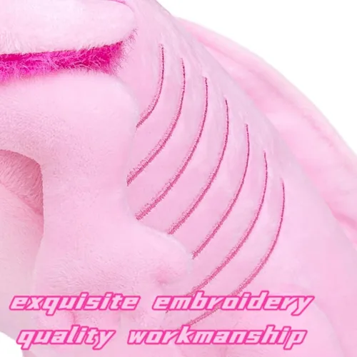 Vista 7 de FRANKIEZHOU Animal de peluche realista de ajolote rosa de 19 pulgadas, juguete de peluche de ajolote, animales de peluche de San Valentín, peluche