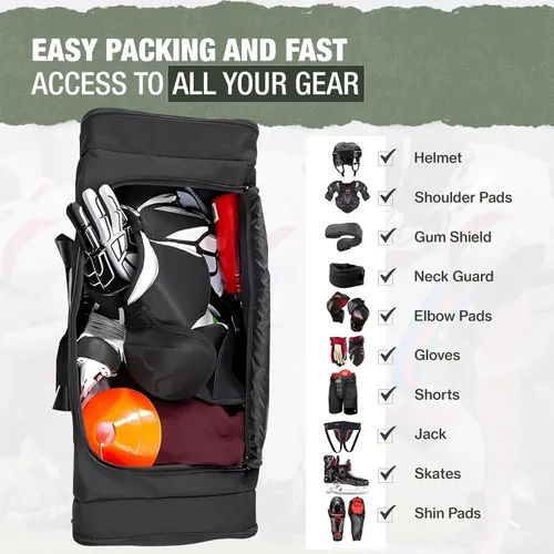 Vista 7 de Jetstream Bolsa de viaje resistente con múltiples bolsillos y duradera, para gimnasio, para viajes, talla única