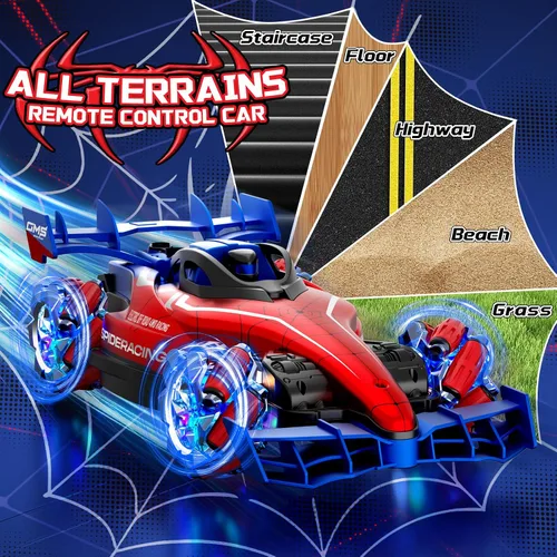Vista 7 de Coches de Control Remoto, Camiones RC de Acrobacias de 2.4GHz para Niños, Niños y Adultos, Camión RC Monstruo 1:12 Todo Terreno con Luz y Música