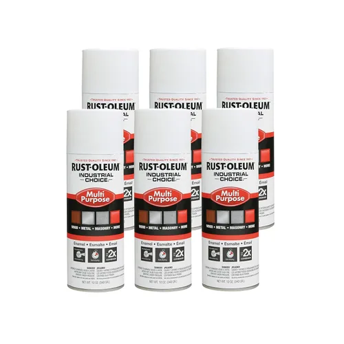 Vista 27 de Aerosol de esmalte Rust-Oleum para uso general; envase de 16 onzas líquidas; lata de aerosol, almendra, 6
