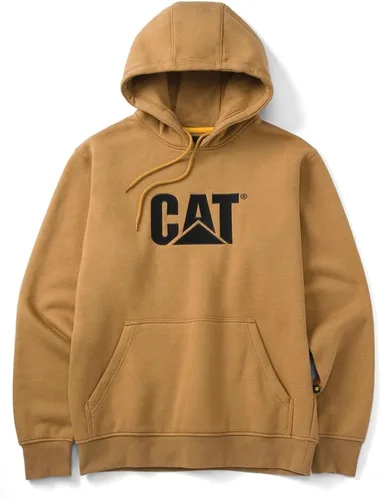 Vista 7 de Sudadera con capucha CAT para hombre con logotipo frontal bordado de CAT, sistema de gestión de cable S3 y bolsillo con bolsa Musgo del ejército