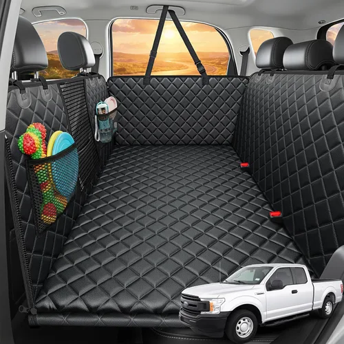 Vista 19 de URPOWER Extensor de asiento trasero para perros, funda de asiento de coche Todo negro