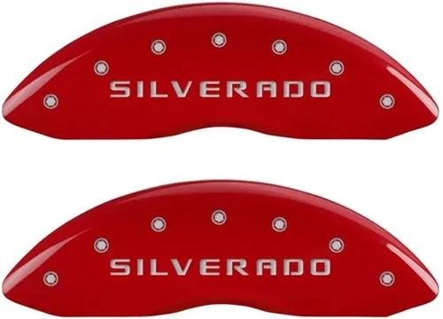 Vista 5 de MGP Caliper Covers Chevy Silverado 1500 2014-2018 - Juego delantero y trasero - Negro