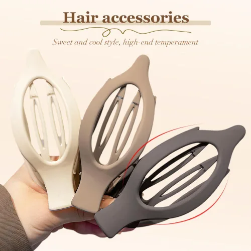 Vista 7 de Pinzas planas para el cabello para mujeres - 2026 Nuevas pinzas de garra planas para mujeres, pinzas de pico de pato para cabello grueso o fino