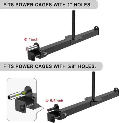 Vista 3 de Nordic Hamstring Curl Attachment, Dip Bar, Belt Squat & Safety Spotter Arms for 2"x2" & 3"x3" Power Racks, Home Gym Strength Training Accessories