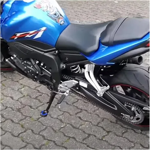 Vista 6 de KAnduo para Yamaha para FZ1 para FZ 1 2006-2015 para FZ6 para FZ6R para FZ6-S2 2004-2009 Accesorios motocicleta aluminio Kickstand pie pie lateral