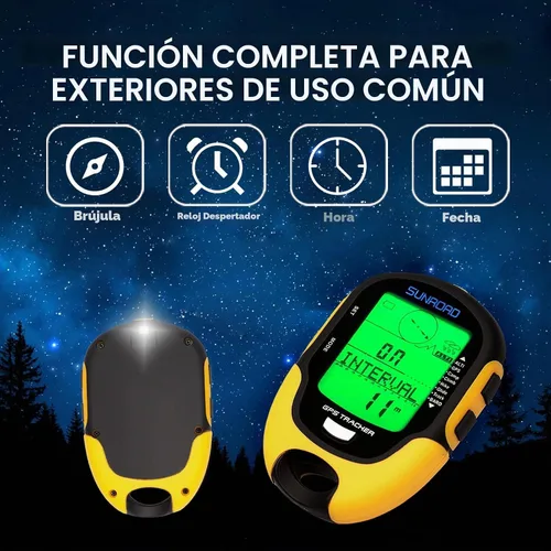 Vista 6 de Altimeter GPS digital impermeable al aire libre altitud pre-advertencia recordatorio brújula cronómetro deportes - Barómetro tiempo forcast