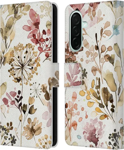 Vista 282 de Head Case Designs Officially Licensed Ninola Beige Wild Grasses Leather Wallet Case Compatible with Samsung Galaxy A07 4G