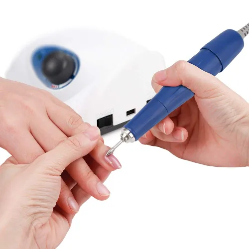 Vista 4 de 35000RPM máquina de taladro de uñas fuerte 210 105L 65W manicura pedicura uñas gel pulir dispositivo fuerte pulido uñas brocas conjunto