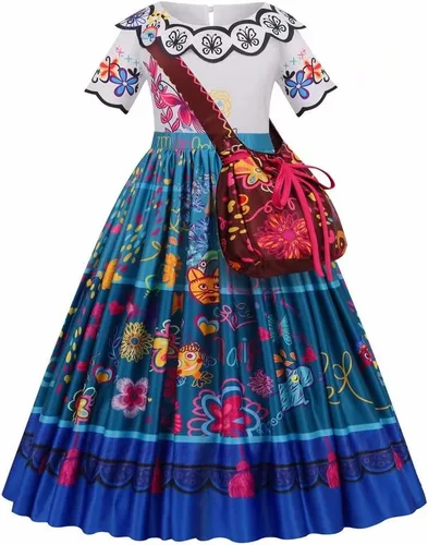 Vista 2 de SZ-TONDA Disfraz de princesa para niños - Ropa de cosplay de Halloween para niñas