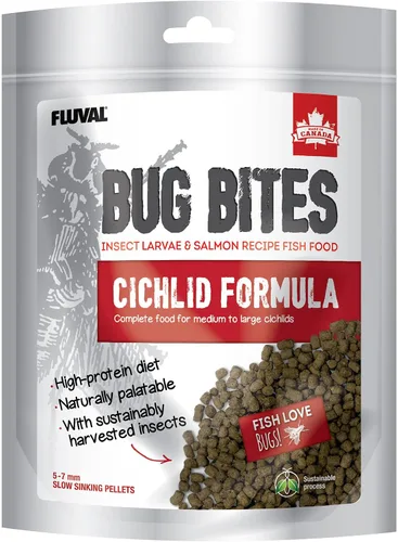 Vista 5 de Fluval (3 unidades) Fórmula de cíclidos Bug Bites para peces pequeños/medianos (1.6 onzas por botella)